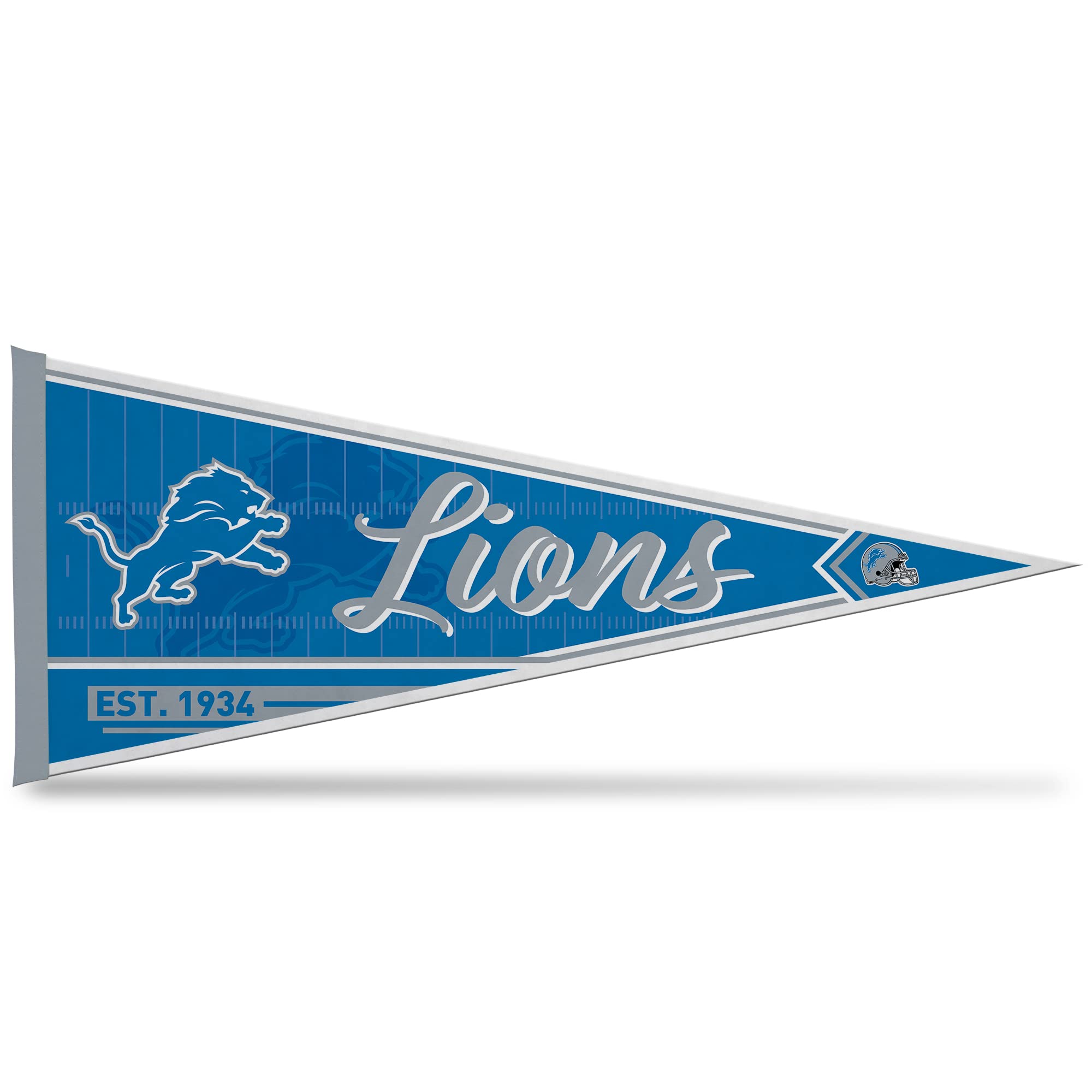 Rico Industries Nfl Football Detroit Lions Classic 12'' X 30'' Felt Wall D  Cor Pennant - Great For Home/Bed Room/Man Cave D  Co