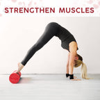 Yes4All Soft-Density Round Pe Foam Roller For Pilates, Yoga, Stretching, Balance & Core Exercises - 18 Inch Red