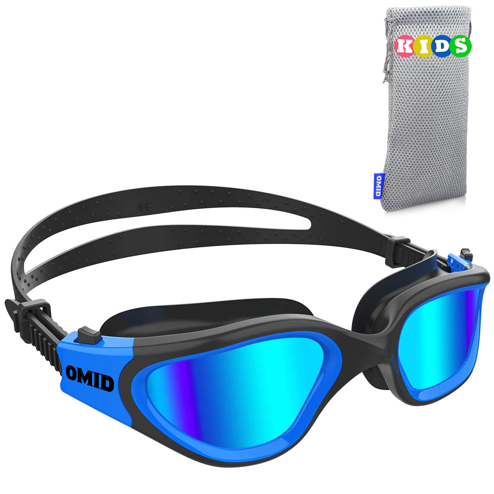 Omid Kids Swim Goggles, P2 Comfortable Polarized Unisex-Child Swimming Goggles, Anti-Fog No Leaking Swim Goggles With Uv Protect