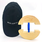 Yunjing Hat Stretcher Wooden Adjustable Buckle One Size Fits All From 6-1/2 To 9-1/2, Heavy Duty, Easy To Use For All Caps (Blue