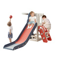 Toddler Slide,Kids Climber Slide with Storage Space and Non-Slip Steps,Indoor Outdoor Playset with Basketball Hoopa and Telescop