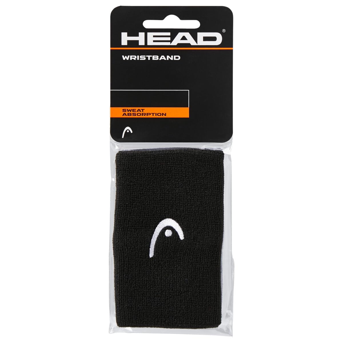 HEAD Unisex Adults Sweat Band Tennis Sweatbands for Women and Men 5 Inch Sweat Absorption Wrist Bands Black, Black, Standard Siz