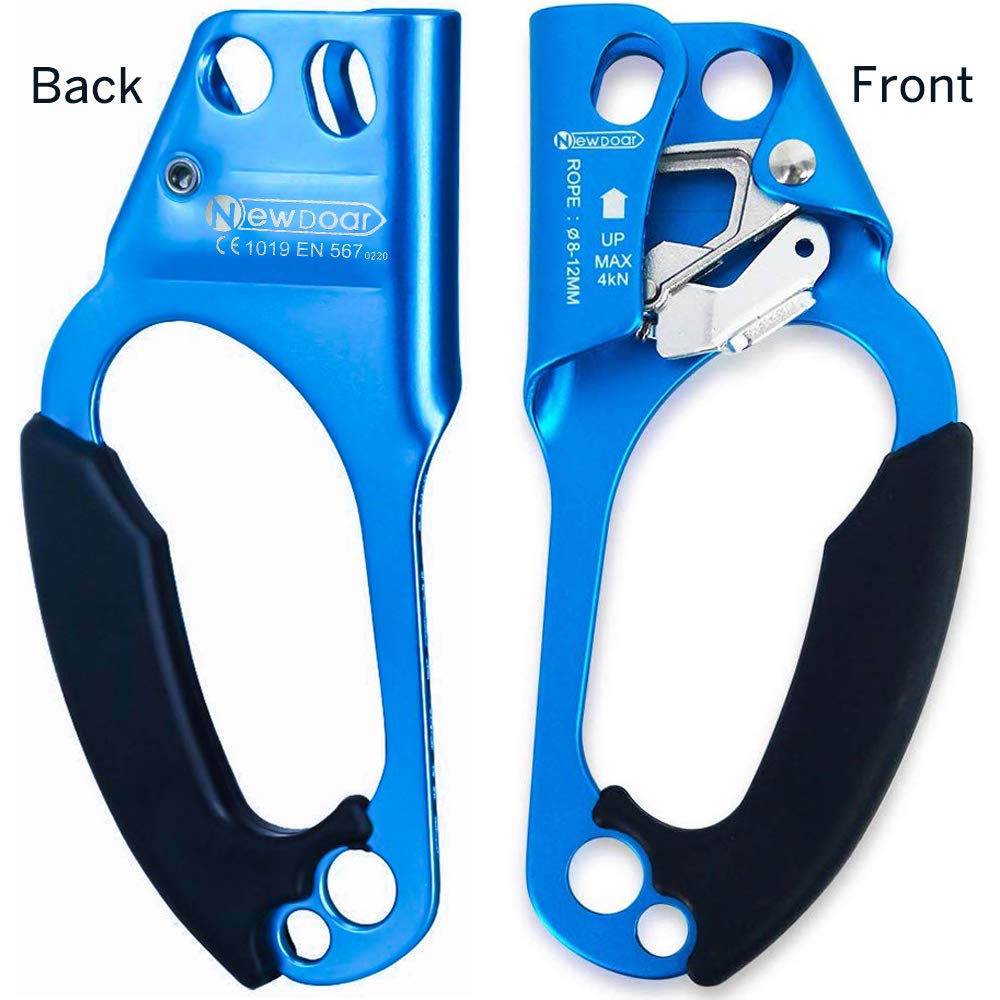 Newdoar Right Hand Ascender Rock Climbing Tree Arborist Rappelling Gear Equipment Ce Certified Rope Clamp For 8~13Mm Rope(Right