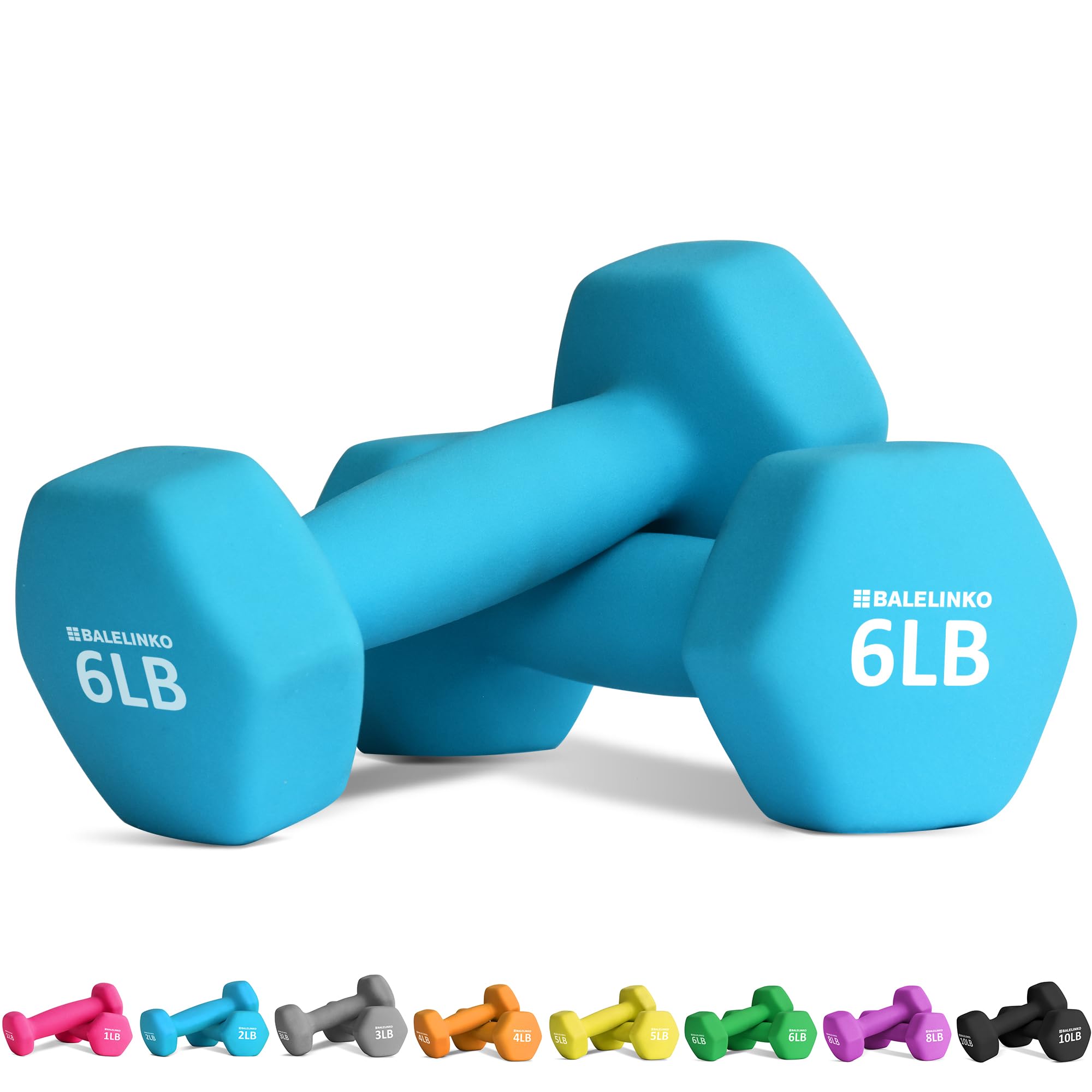 Balelinko Hand Weight Neoprene Coated Dumbbell, Exercise & Fitness Dumbbell for Home Gym Equipment Workouts Strength Training Fr