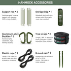 Etrol Camping Hammock With Mosquito Net,3 In 1 Function Parachute Portable Hammock,Double & Single Hammocks Tent For Travel Outd