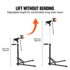 Vevor Bike Repair Stand, 66 Lbs Heavy-Duty Aluminum Bicycle Repair Stand, Adjustable Height Bike Maintenance Workstand With Magn