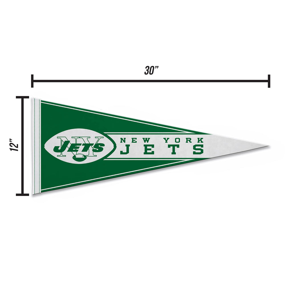 Rico Industries Nfl Football New York Jets Retro 12'' X 30'' Felt Wall D  Cor Pennant - Great For Home/Bed Room/Man Cave D  Cor