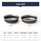 Sea To Summit Detour Stainless Steel Collapsible Bowl, Medium (22 Fl Oz), Moonstruck Grey