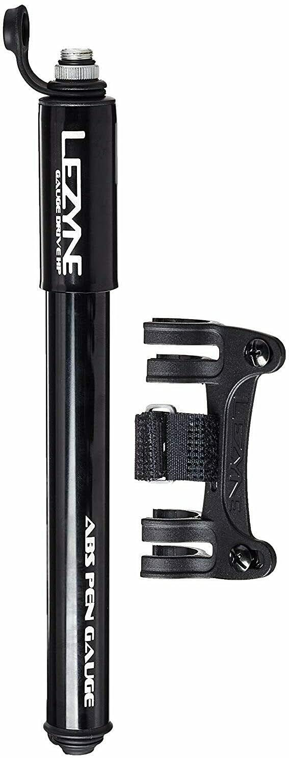 Lezyne Gauge Drive Hp Bicycle Hand Pump, High Pressure, 120Psi, Black, Medium, 232Mm, Road, Mountain, Gravel Bike, Presta Or Sch