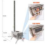 Fitinhot Tent Stove, Portable Camping Wood Burning Stoves Stainless Steel With Chimney Pipes For Outdoor Cookout, Hiking, Travel