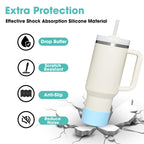 Airboat Upgrade 2PCS Protective Silicone Boot Bumper for Stanley Quencher Adventure 40oz 30oz IceFlow 20oz 30oz Tumbler, Water B