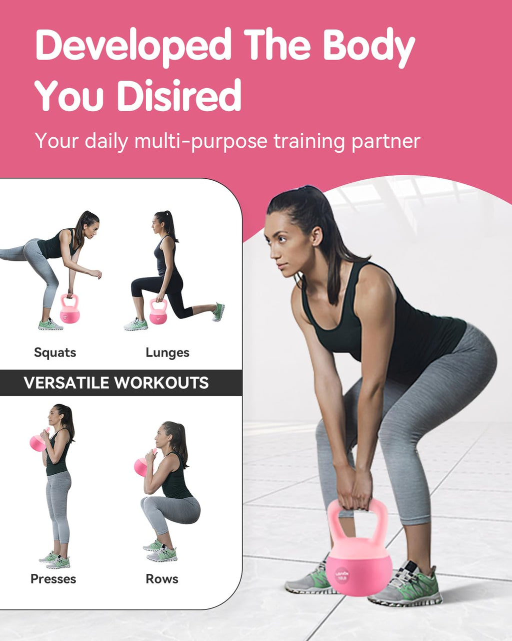 Soft Kettlebell - Cushioned Impact-Resistant Base and Anti-Slip, Kettle bell Anti-Slip Grip Weight for Home Workouts, Safe Stren