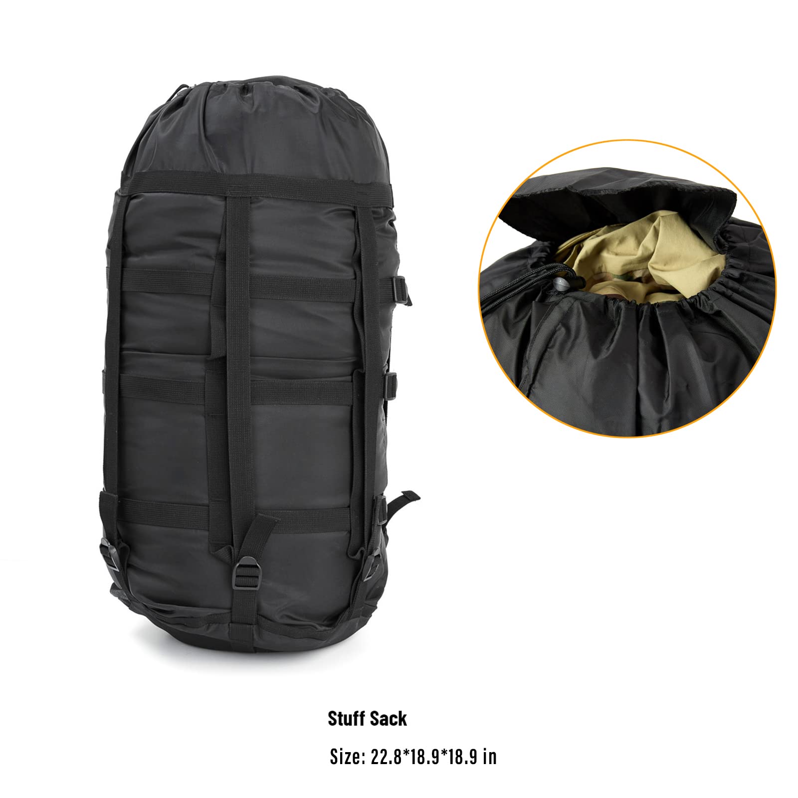 Mt Army Military Modular Sleeping Bags System, Multi Layered With Bivy Cover For All Season, Ocp