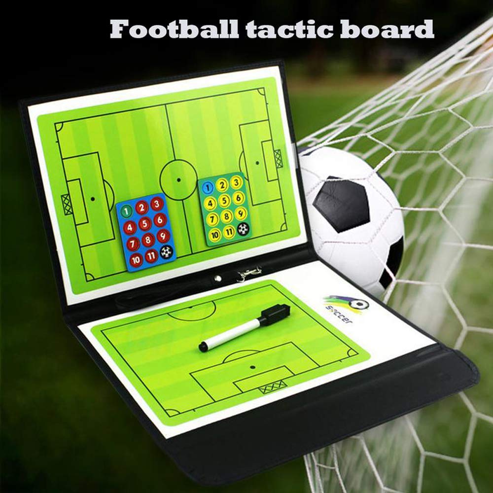 Soccer Coaching Board Soccer Coaches Clipboard Tactical Magnetic Board Kit With Dry Erase, Marker Pen And Zipper Bag (Football B