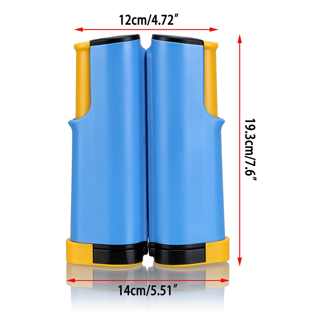 Hipiwe Retractable Table Tennis Net Replacement, Ping Pong Net And Post, 6 Feet(1.8M, Fits Tables Up To 2.0 Inch (5.0 Cm) (Blue)