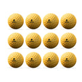 Omtex Pu Cricket Dimple Ball | Ideal For Bowling Machine Dimple Ball Yellow (Pack Of 12)