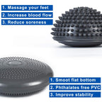 Strongtek Hedgehog Balance Pods With Hand Pump, Stability Balance Trainer Dots Plus Large Balance Pad, Core Body Balancing, Infl