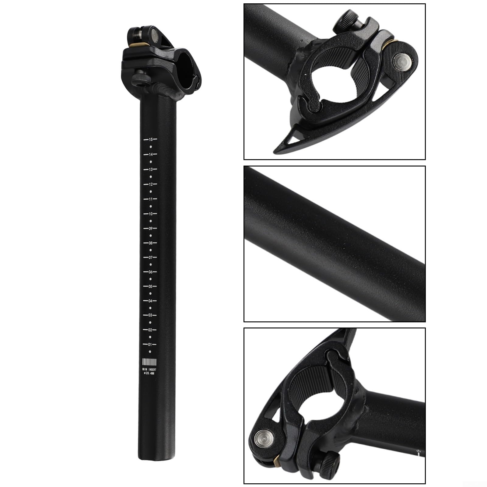 Bike Stem, Adjustable Front Risers Quickrelease Folding Bike Handle Bar Stem Lightweight Bike Stem For Moutain Bike Road Bike(25