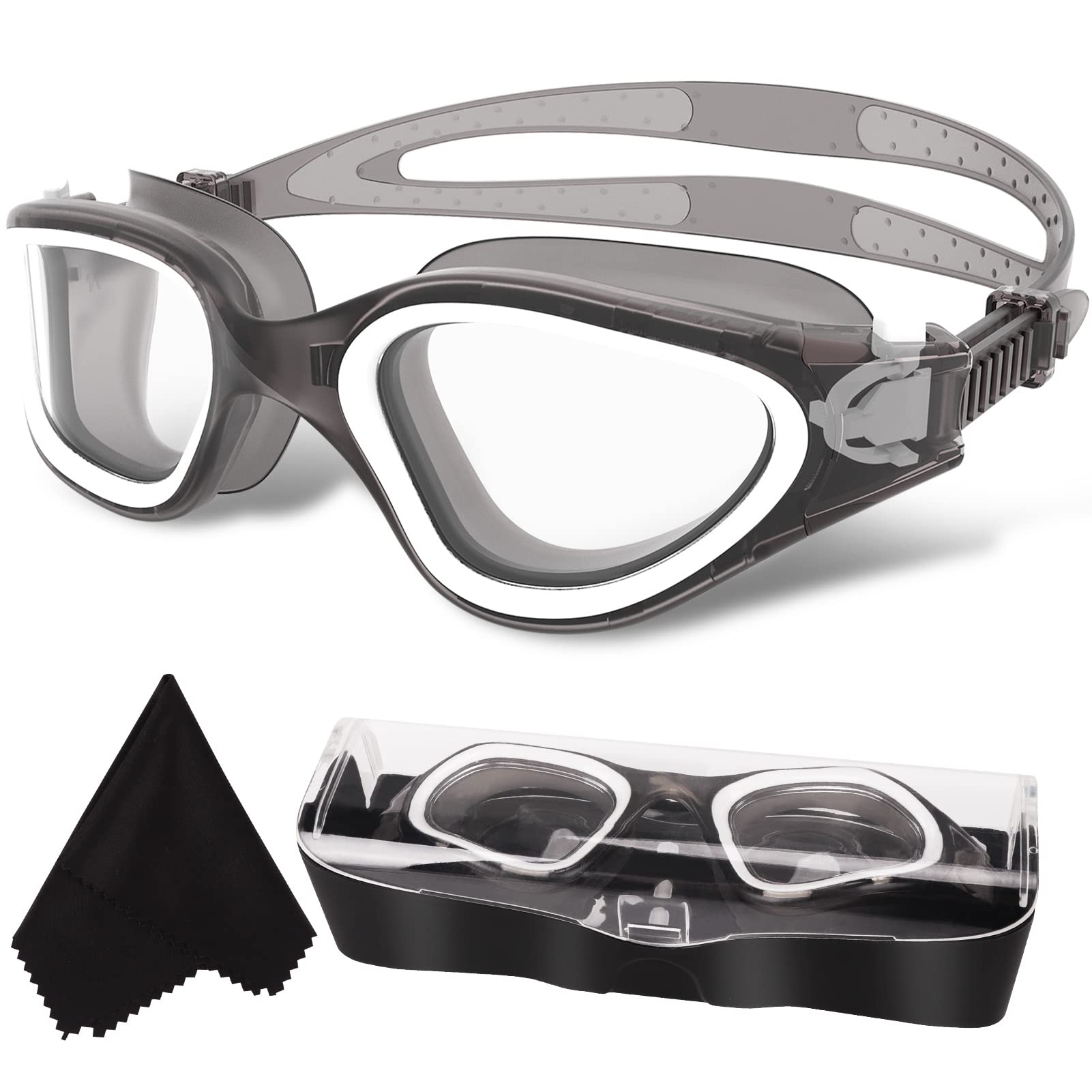 Win.Max Polarized Swimming Goggles Swim Goggles Anti Fog Anti Uv No Leakage Clear Vision For Men Women Adults Teenagers (Transpa