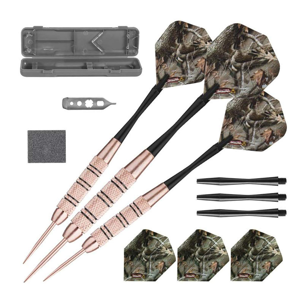Fat Cat Realtree Hardwoods Hd Camo Steel Tip Darts With Storage/Travel Case, 23 Grams