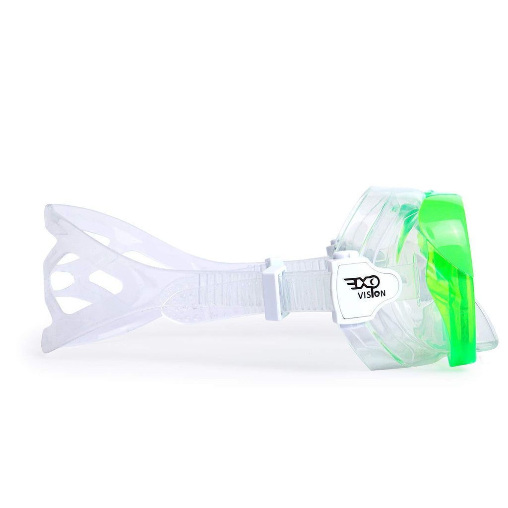 Kids Snorkel Swim Mask, Child Diving Mask Anti-Fog Swim Goggles With Nose Cover For Snorkeling Diving Swimming (Green)