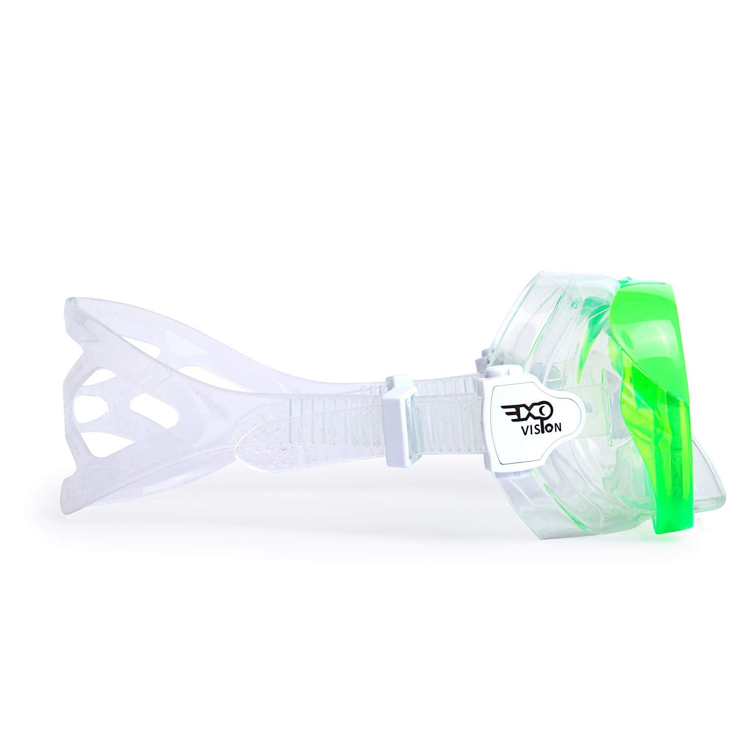 Kids Snorkel Swim Mask, Child Diving Mask Anti-Fog Swim Goggles With Nose Cover For Snorkeling Diving Swimming (Green)