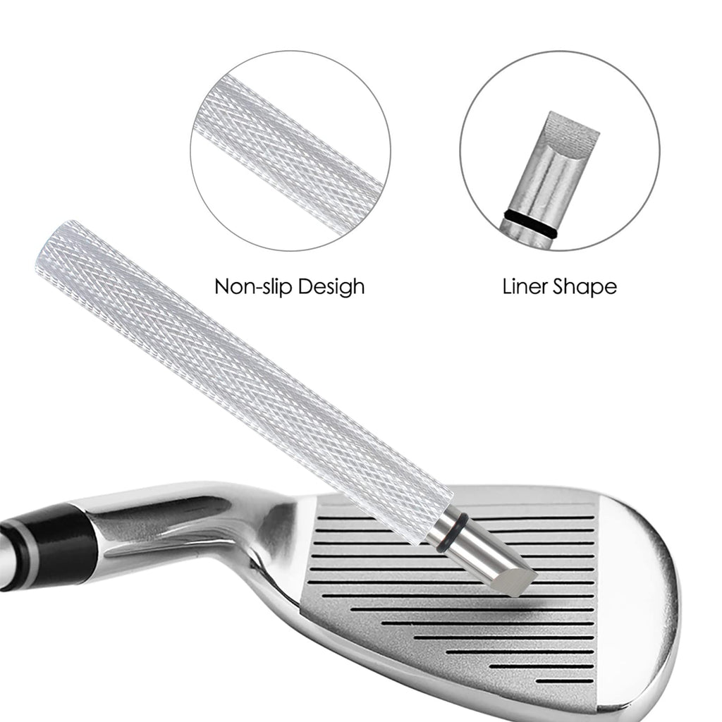Vipmoon Golf Clean Tool Set, Retractable Golf Club Brush And 2 Golf Club Groove Sharpener For U & V-Grooves, Portable Golf Brush