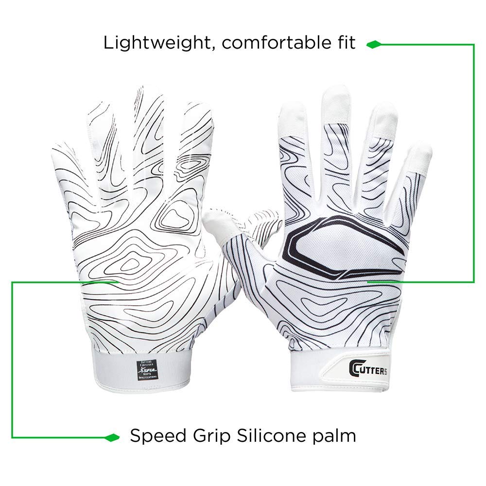 Cutters Game Day Receiver Glvs Flag S/M