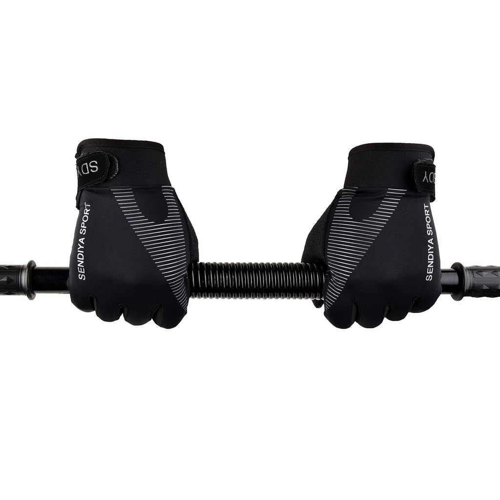 Workout Gloves, Full Palm Protection & Extra Grip, Gym Gloves For Weight Lifting, Training, Fitness, Exercise (Men & Women), Bla