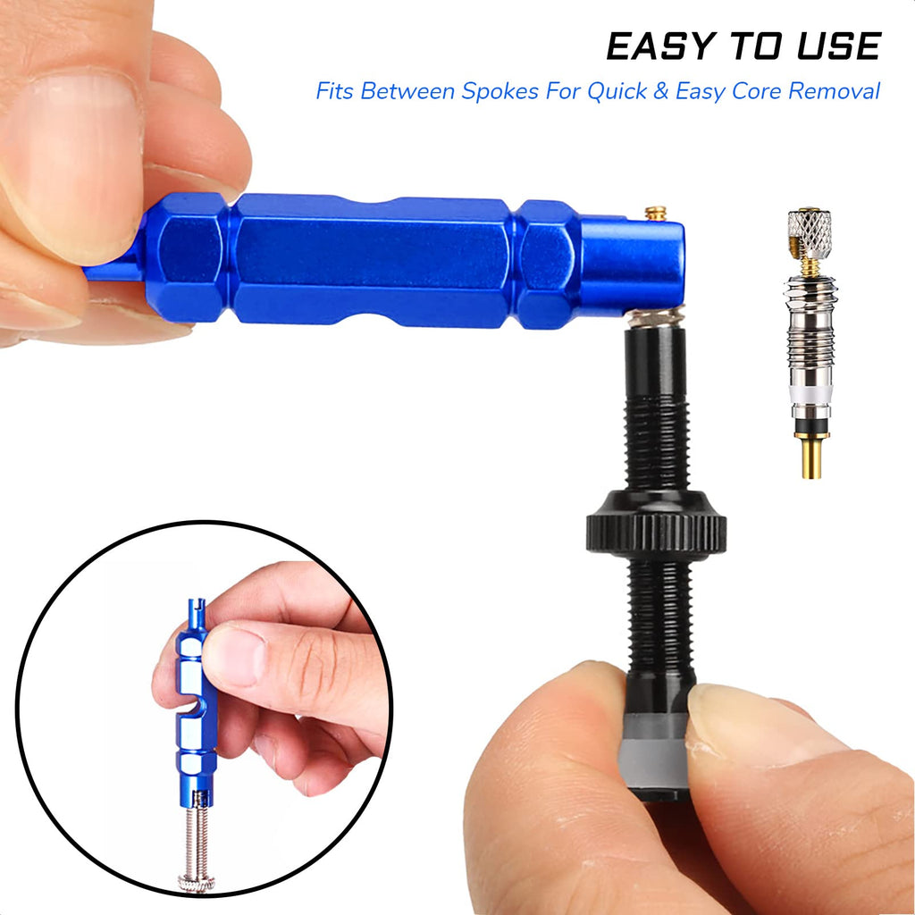 Kievode Valve Core Remover Tool For Schrader And Presta Valves - Perfect For Mountain Bicycle And Road Bike - Easy Inner Tube Re