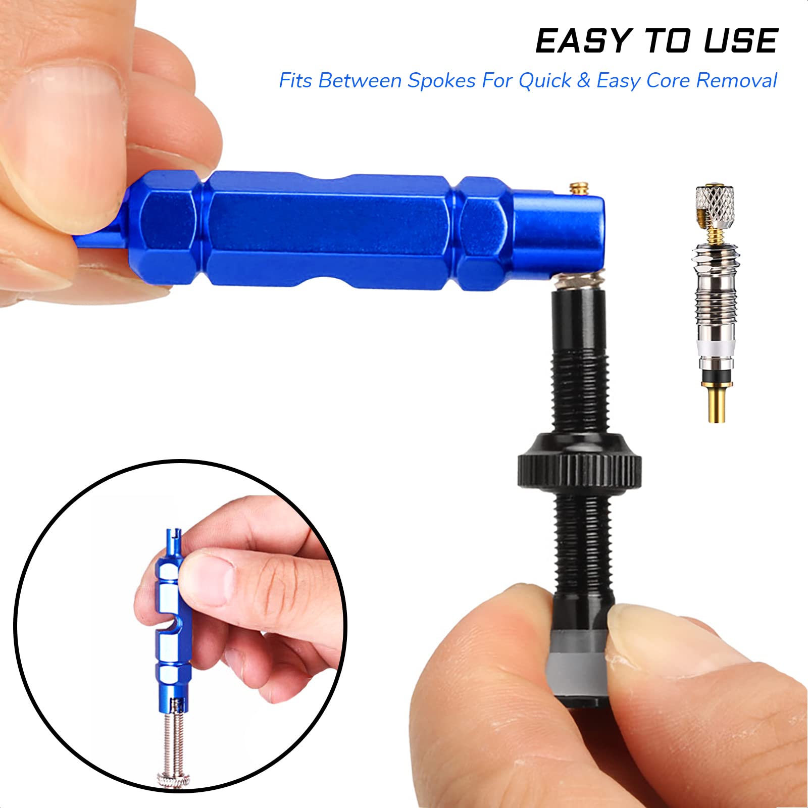 Kievode Valve Core Remover Tool For Schrader And Presta Valves - Perfect For Mountain Bicycle And Road Bike - Easy Inner Tube Re