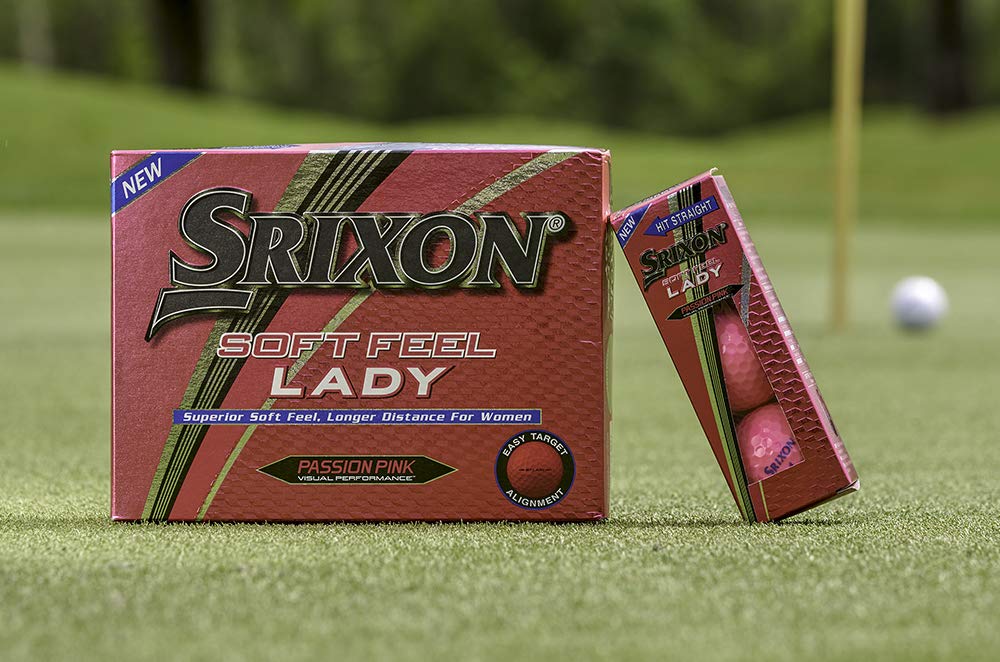 Srixon Soft Feel Lady Golf Balls, Passion Pink (One Dozen)