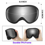 Supertrip Snow Ski Goggles Anti-Fog 100% Uv Protection Snowboard Skiing Goggles (Black Frame/Gray Lens (Vlt 10%))