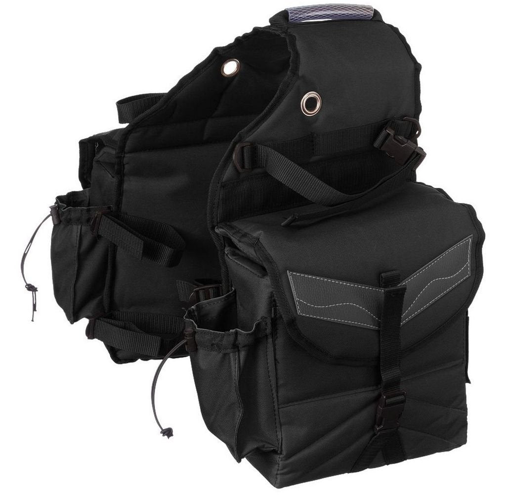 Tough 1 Insulated Saddle Bag With Pockets Black