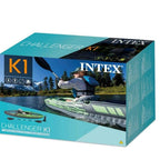 Intex Challenger K1 Kayak 1 Man Inflatable Canoe With Aluminum Oars And Hand Pump, Greenblue