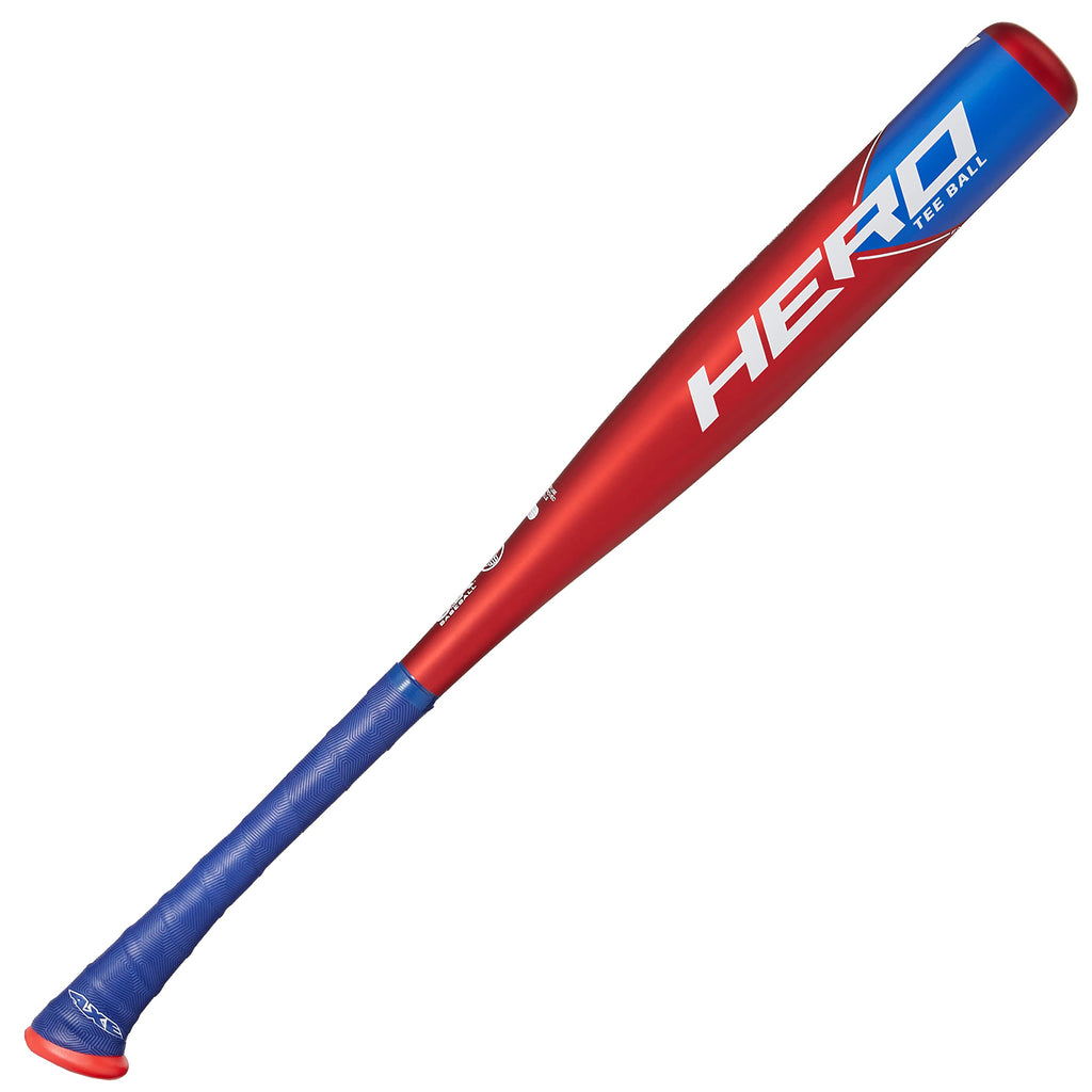 Axe Bat 2023 Hero (-11, 2-1/4'') Usabat Tee Ball Bat, 1-Piece Alloy, Red/Blue, 24'' / 13 Oz.