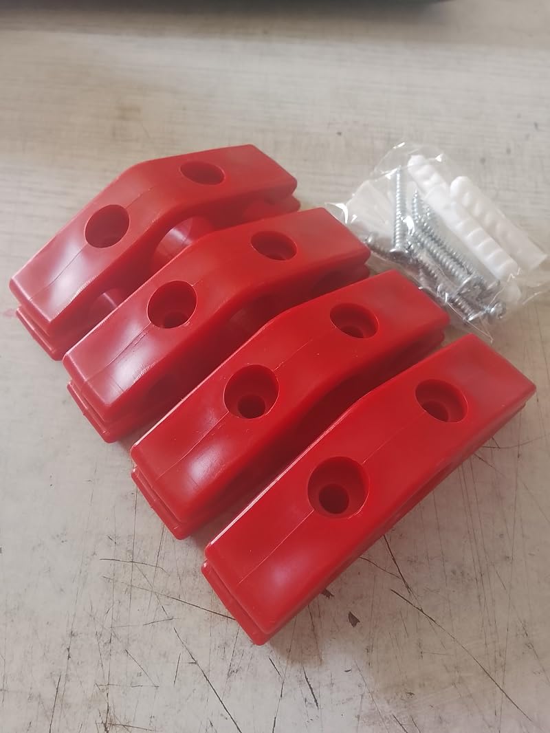 Resistance Band Wall Anchor (Red) Set Of 4 Pieces