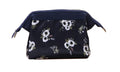Cosmetic Toiletry Makeup Pouch With Portable Travel Multipurpose WaterResistant Zipper Makeup Brush Bags  Black Flower Aspbf4