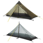 Lanshan Ultralight Tent 3-Season Waterproof Backpacking Tent For 1-Person Camping, Trekking, Climbing, Hiking, 1 Person, Khaki
