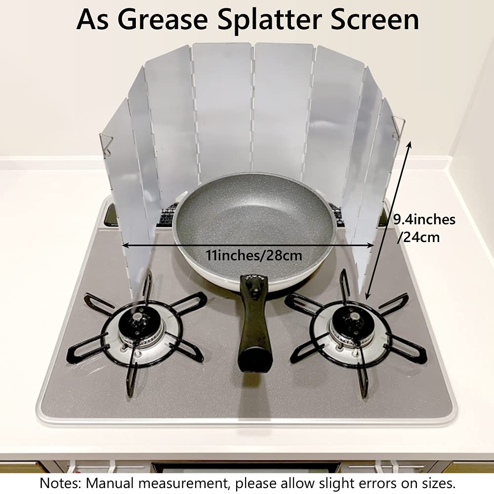 Japard Aluminum Camping Stove Windshield, Windscreen For Camping Stove, 9.4X26In, 8 Plates, 8Oz Lightweight Portable Camp Stove