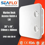 Seaflo Marine Boat Deck Access Hatch & Lid, 20'' L X 18'' W, White