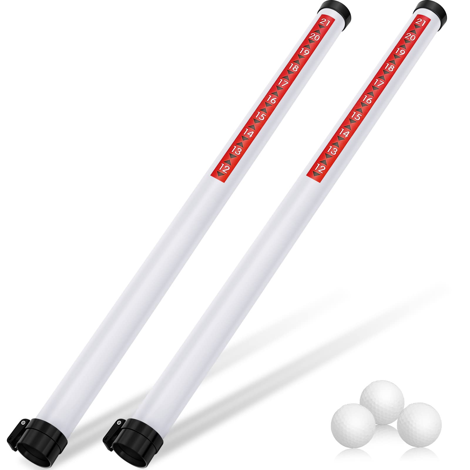 Deekin 1 Pieces Golf Ball Retriever Plastic Clear Picker Upper Tube Golf Ball Shagger Grabber Collector, Professional Pickup Too