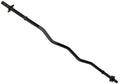 Fitvids 1 Inch Standard Barbell Bar, 48 Threaded Curl Bar with Star Locks for Weight Lifting, Black