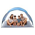 VEVOR Beach Tent Sun Shelter for 4 Person, UPF 50+ Protection, Portable Sun Shade Canopy with Carrying Bag & Ground Stakes, Ligh