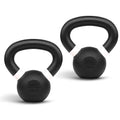 Yes4All Powder Coated Cast Iron Kettlebell Pair White - 4 Kg / 9 Lb Strength Training Kettlebells Weight Set For Full Body Worko