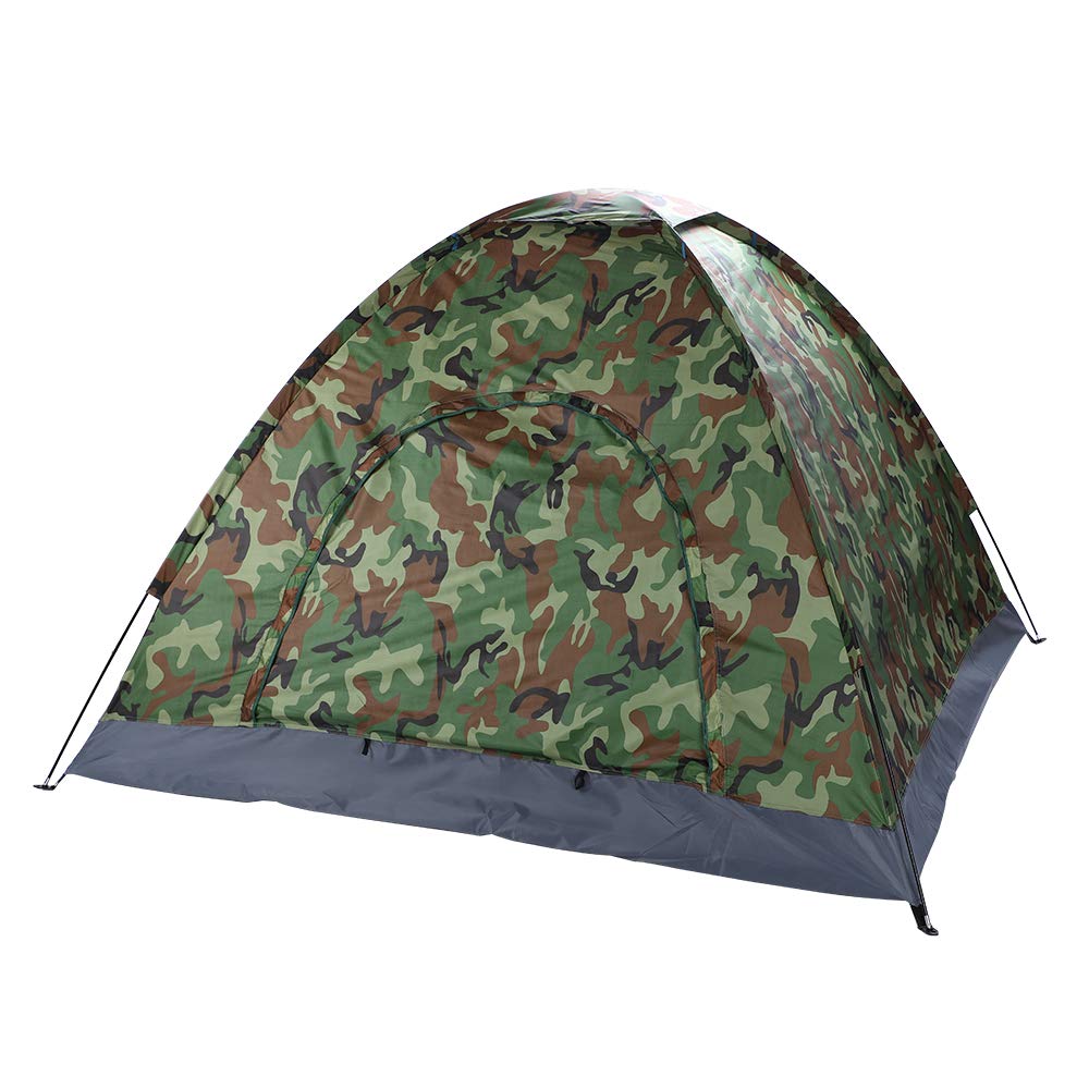 Hobbn Camouflage Camping Dome Tent For 3-4 Person, Waterproof Fabric Backpacking Tents Family Camping Tents For Hiking, Travel,