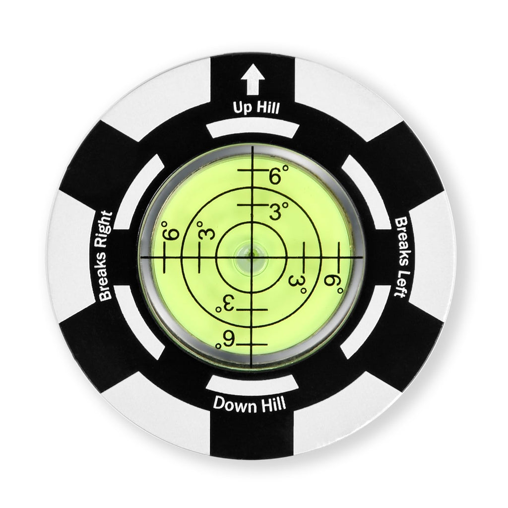 Jiuyibc Golf Putt Green Reader, Magnetic Aluminum Alloy Round Bubble Level, High Precision Reader, Golf Putting Aid, Golf Access