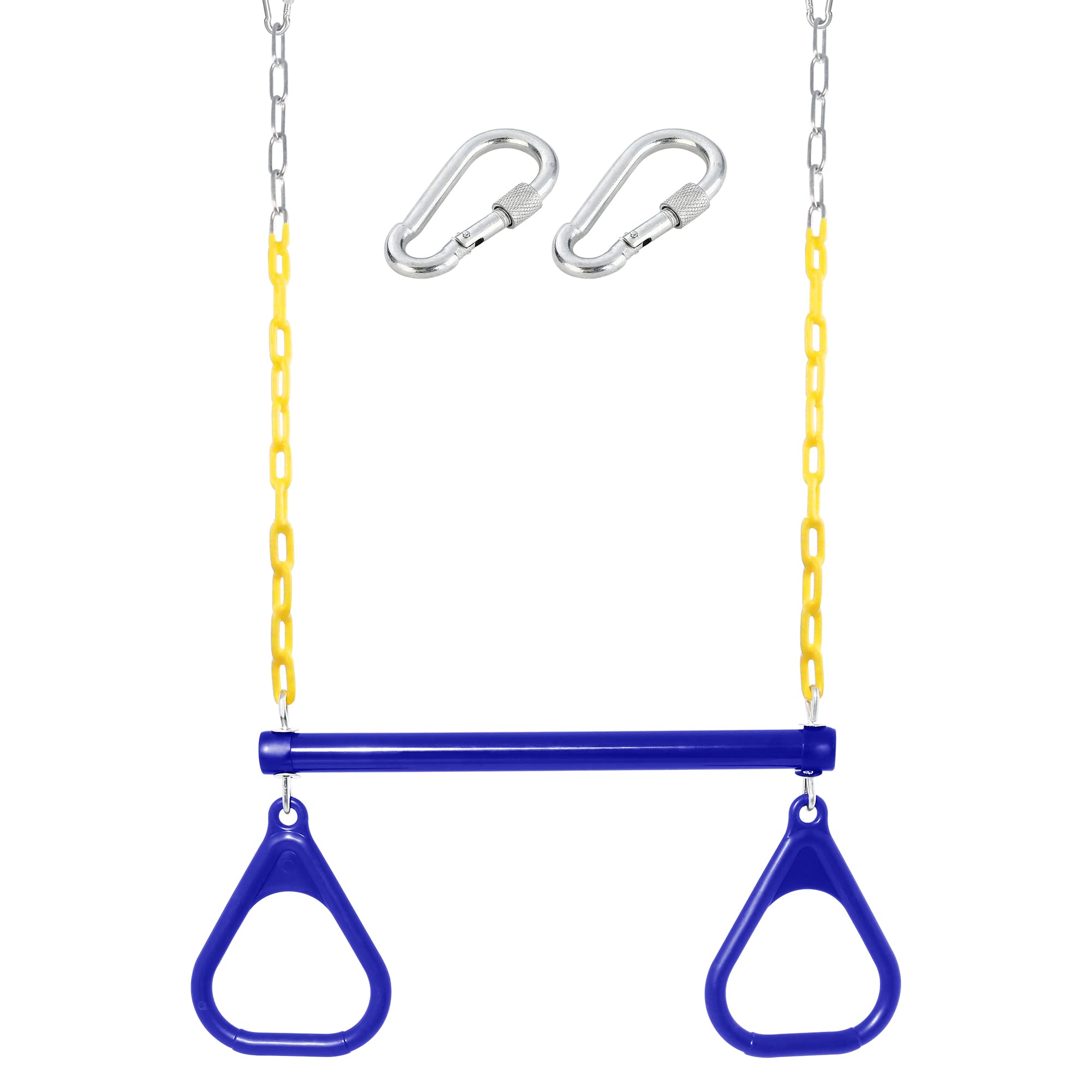 18 Trapeze Swing Bar Rings 48 Heavy Duty Plastic Coated Chains Swing Set Accessories Playground Swing Seat