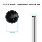 Ziziland Trampoline Enclosure Pole Cap For Flat Steel Sheet Top Ring System, 6 Pieces, Black, Only Fit In 32Mm(1.26In) Diameter
