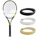 Babolat Pure Aero Tennis Racquet - Strung with 16g Black Syn Gut at Mid-Range Tension (4 1/4 Grip)